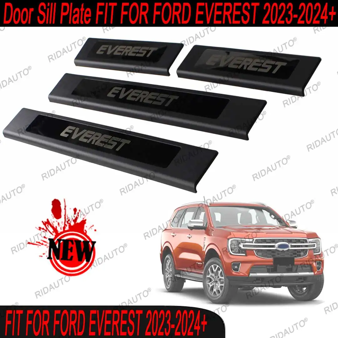 Car Pickup Threshold Strip For Next GEN FORD EVEREST 2023 2024 Door Sill Scuff Plate Protector Trim Pedal Sticker Accessories