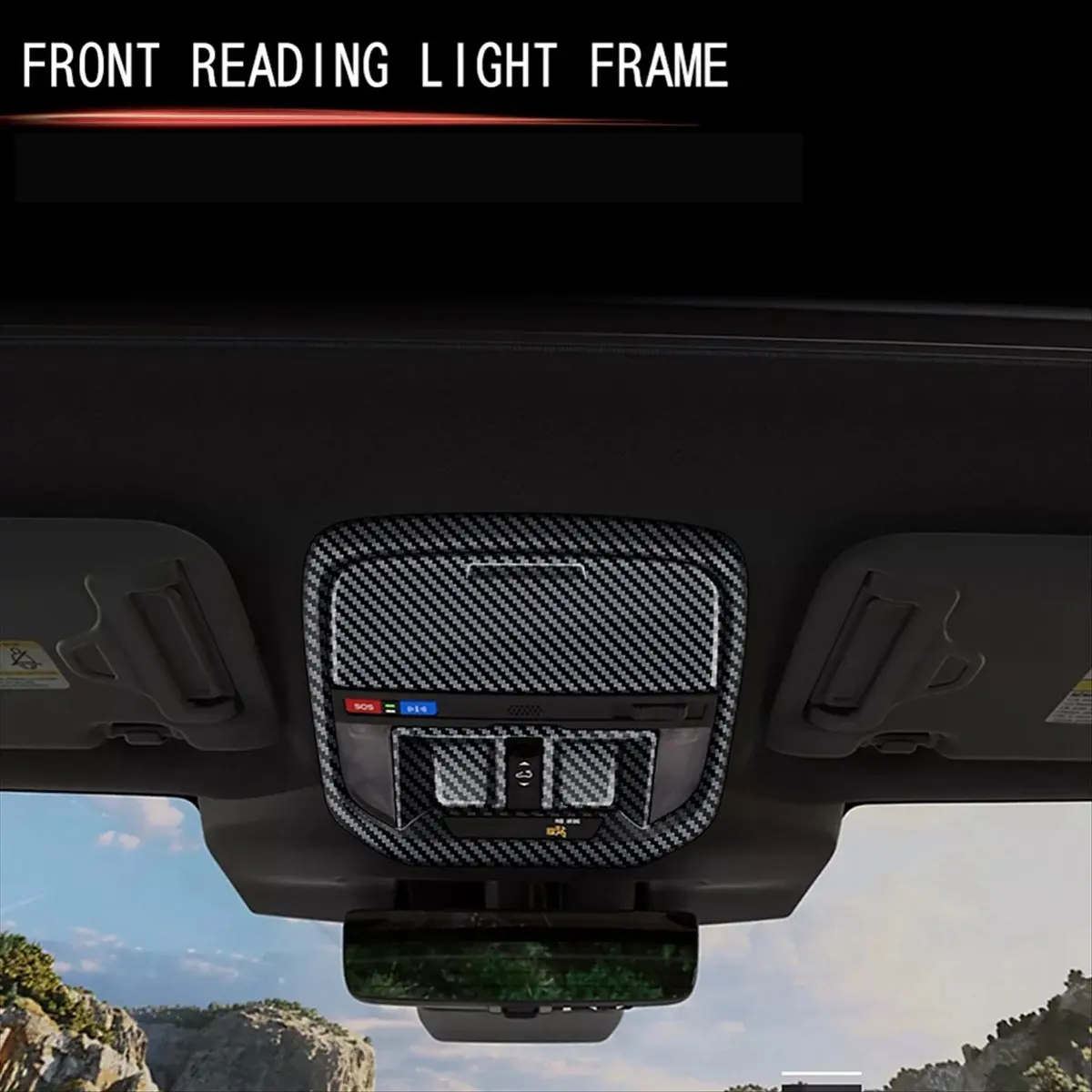 Super Sale Car Front Reading Light Frame Glasses Box Trim Cover Sticker for Subaru Forester 2025 Interior Accessories B