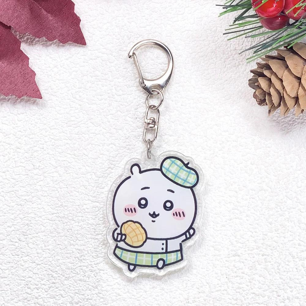 1/13 Stück Anime-Figuren Chiikawa Auto-Schlüsselanhänger Zubehör Acryl Niedliche Anhänger für Taschen Lustiger Schlüsselhalter Rucksack-Dekoration – Detail 12