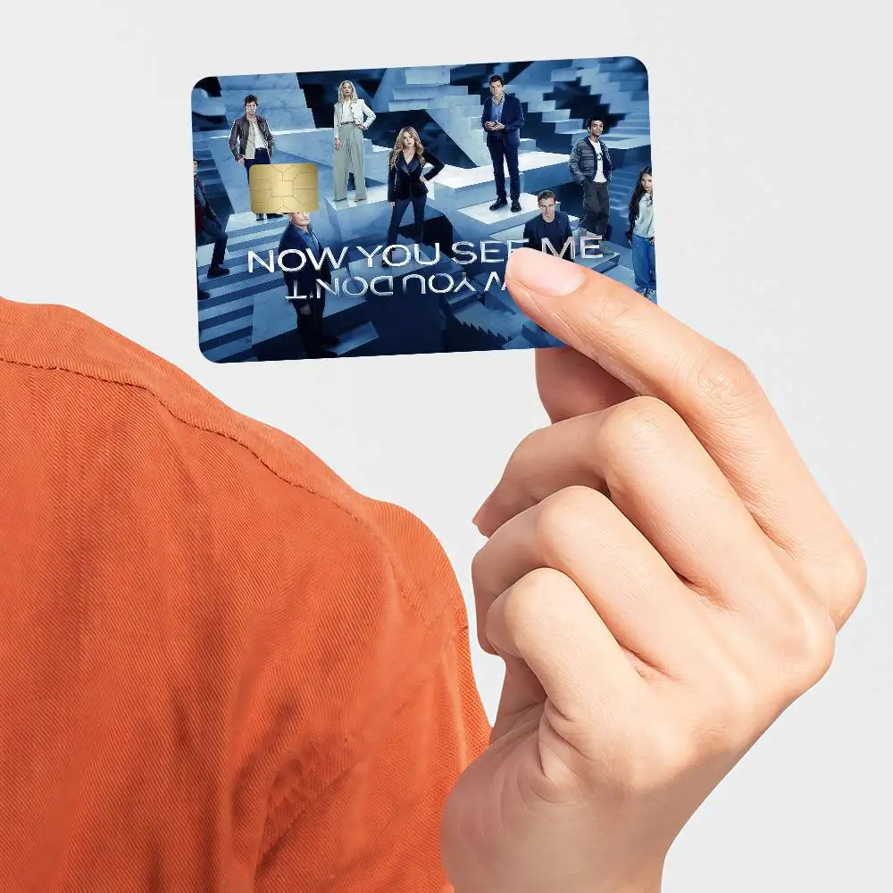 Movie  Now You See Me 3 Bank Credit Cards Bus Pass Stickers Cool Decoration Waterproof 4PCS Card
