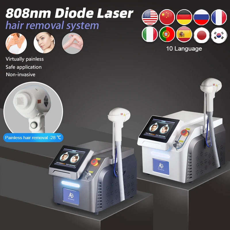 Adg 1200w 808 Diodenlaser Haaren tfernungs maschine hochwertige Haaren tfernungs maschine 755/1064nm Laser Haaren tfernungs maschine