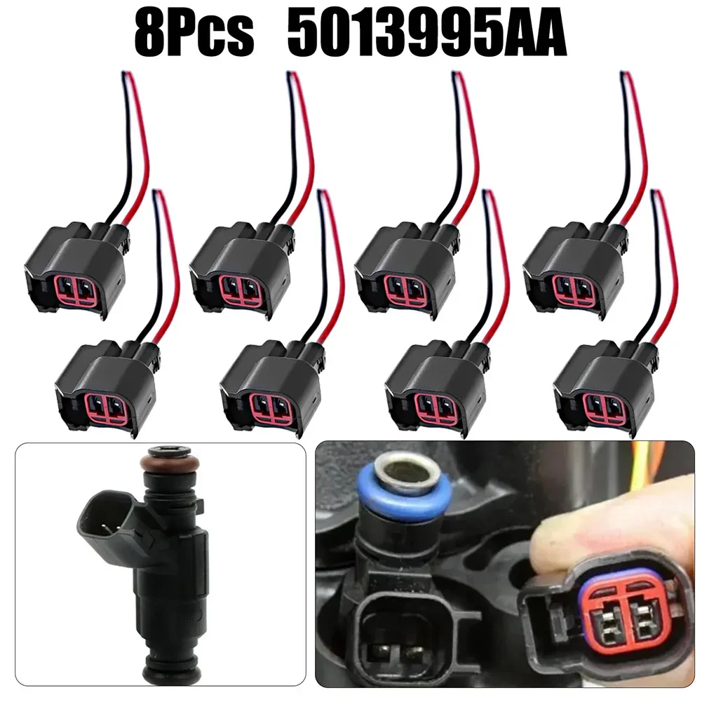 8Pcs Car Fuel Injector Pigtail Connector For Ford For Mercury For Jeep 5013995AA Accesorios Para Vehículos 24 Hot Sale Brand New