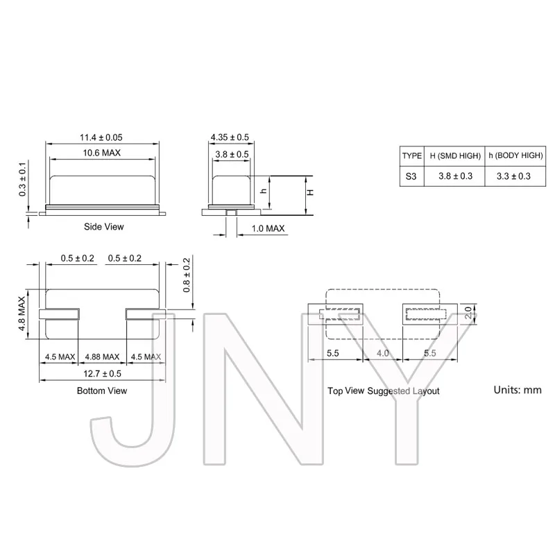 100PCS 21.47727MHz hot -selling 49smd patch two -foot crystal oscillator original high -precision