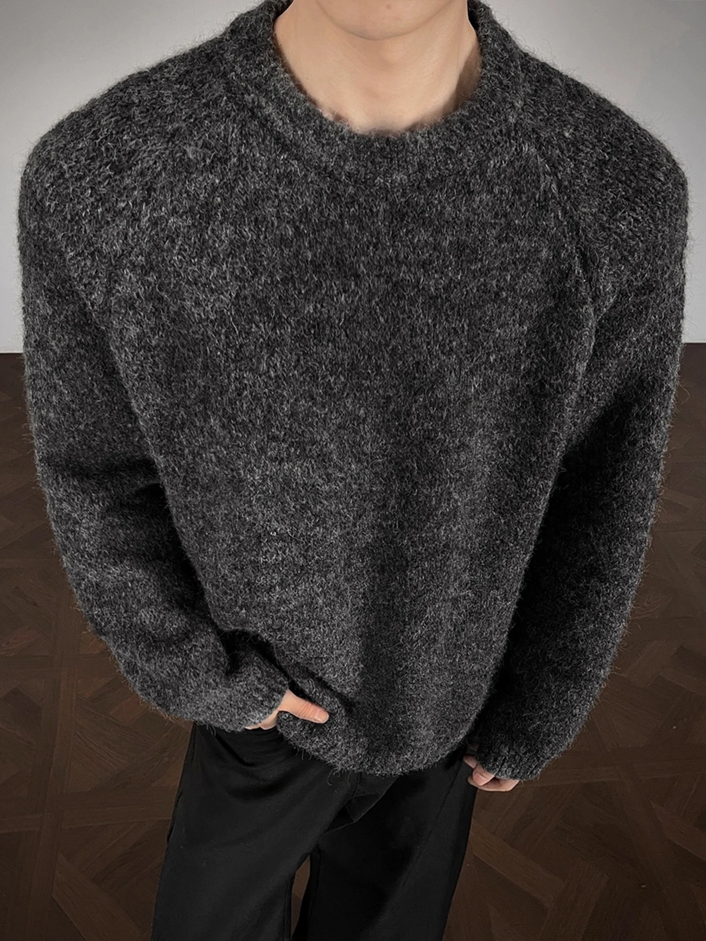 

American Cleanfit round Ne Casual Versatile Sweater Men Women Autumn Winter Loose Lazy Sle Thi Warm Knittedwear