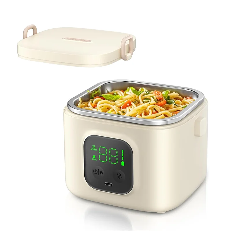 

A88E-Cordless Electric-Lunch Box For Adults Kids Powered,Food Warmer Type-C,Portable For Work Go To School