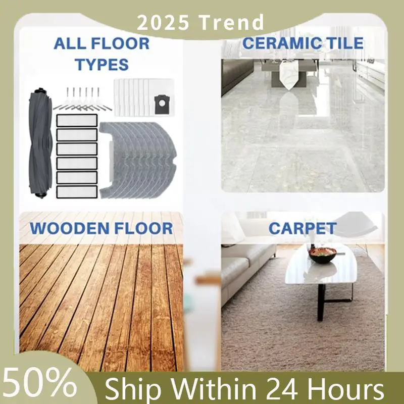 Pièces de rechange pour aspirateur Robot Dreame D10 Plus Gen 2 RLD32GD, accessoires, brosse latérale principale, filtre, vadrouille, sac à poussière