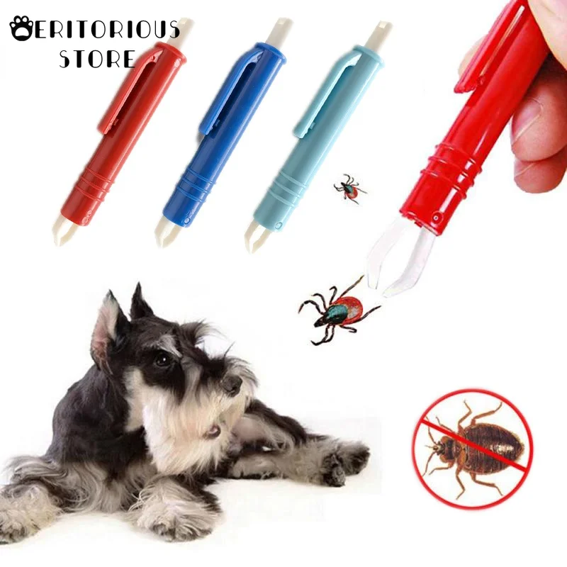 Tweezers Mite Anti Dog Ticks and Fleas Flea Tick Tweezers Clip Remover Rabbit Flea Removing Ticks Tool Hair Groom Care Product