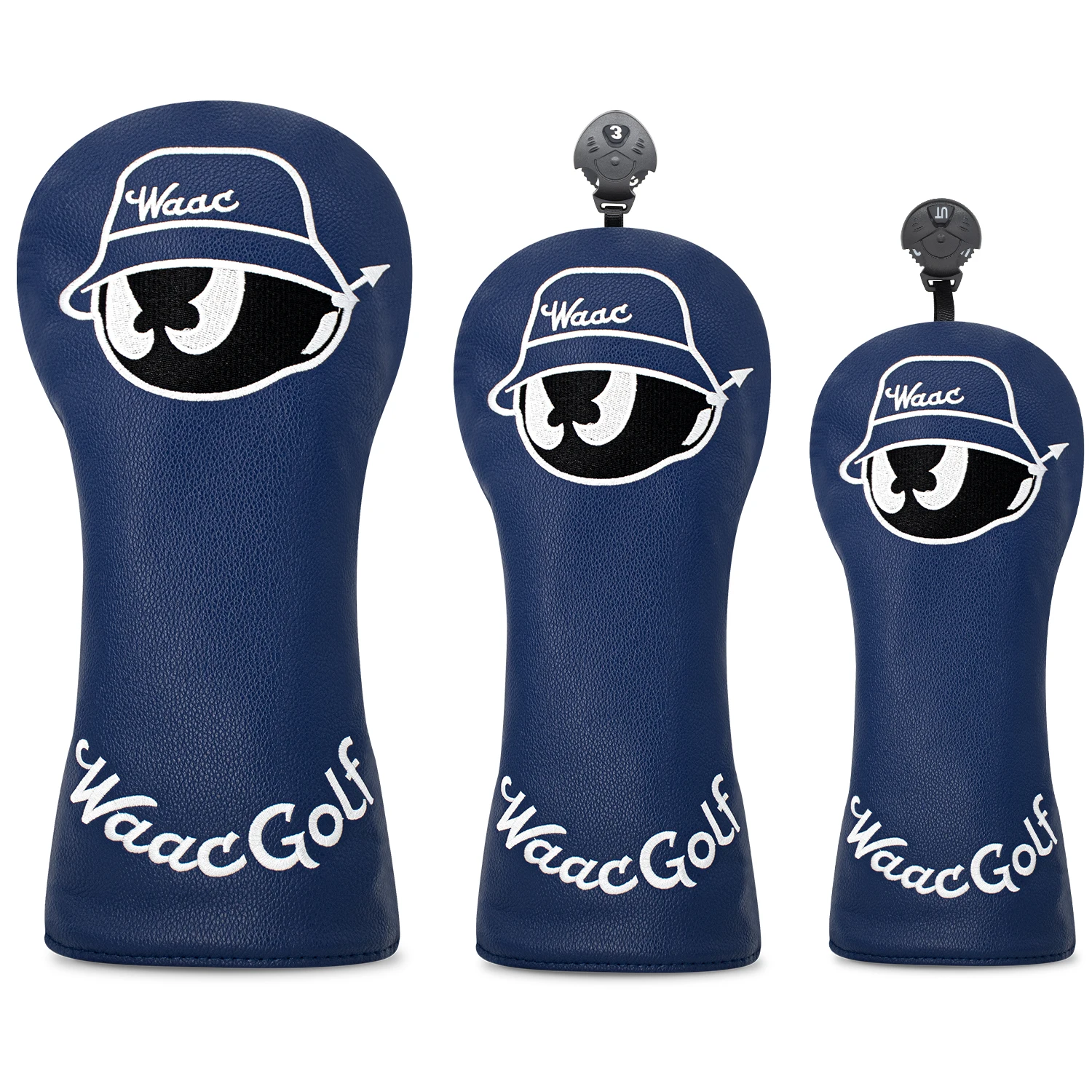 

Синий защитный чехол для гольфа, дизайн с вышитым узором, аксессуары для гольфа, материал PU, защита клюшки