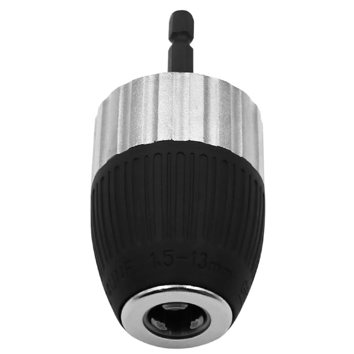 Mandril elétrico de broca 1.5-13mm, acessórios de ferramenta sem chave de autotravamento, haste hexagonal de impacto, adaptador sem chave, 3/8-24unf