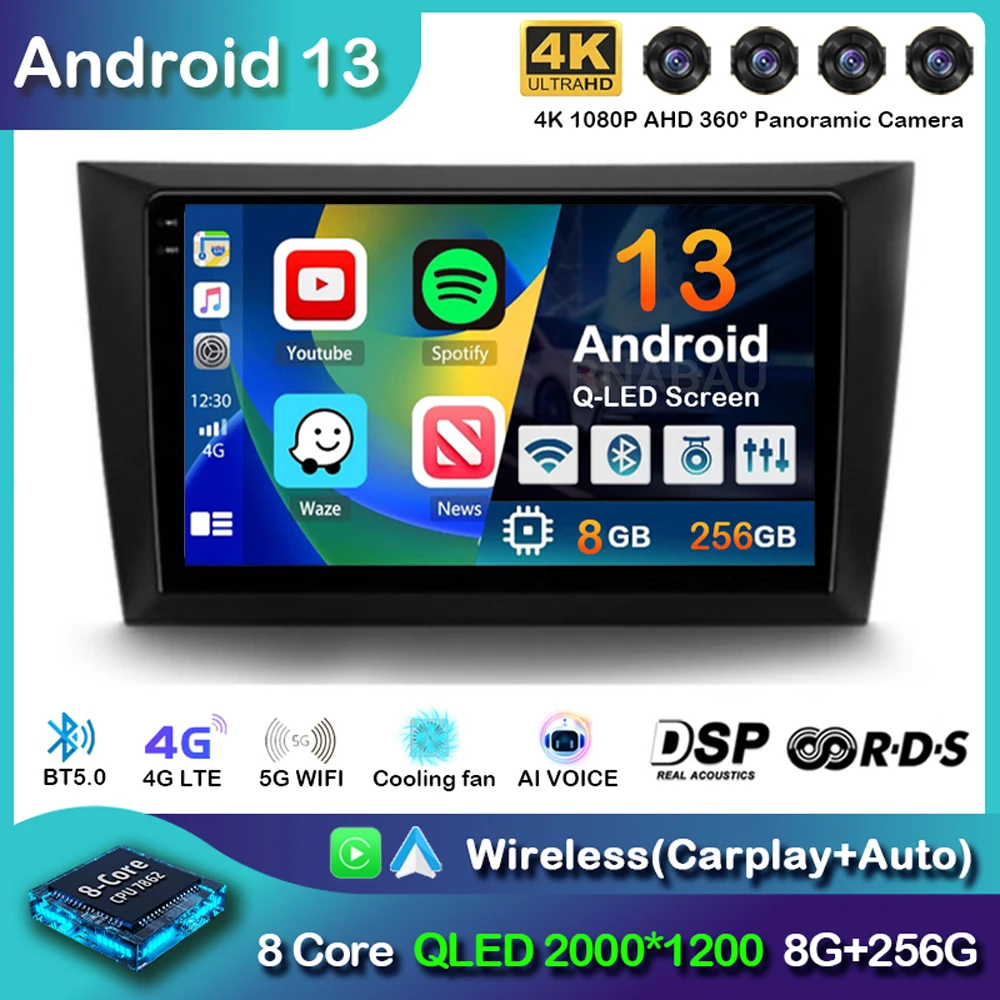 Android 13 Carplay Auto 4G+WIFI Car Radio For Volkswagen VW Golf 6 2008 - 2016 Multimedia Video Player GPS Navigation DSP Stereo