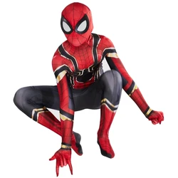 Disfraz de Spiderman de hierro lejos de casa para niños, mono de superhéroe, disfraz de Halloween, Zentai