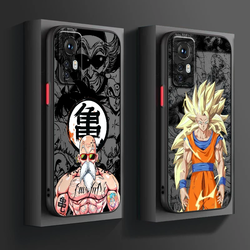 Art D-Dragon Ball Vegeta Goku Frosted Translucent For Xiaomi Mi 13 12 12T 11T 11 11i 10T 10 9T Pro Lite Ultra 5G Cover