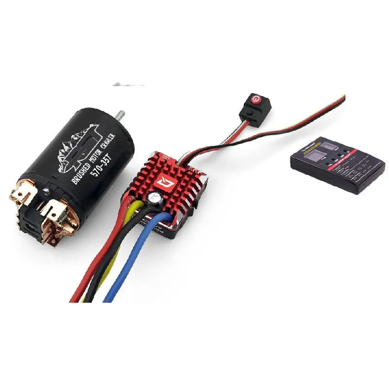 

R86621 Upgrade Power Kit 80A Customed Crawler ESC And 570-35T Motor For RGT EX86170 1/10 RC Electric Off-road Vehicles Cars