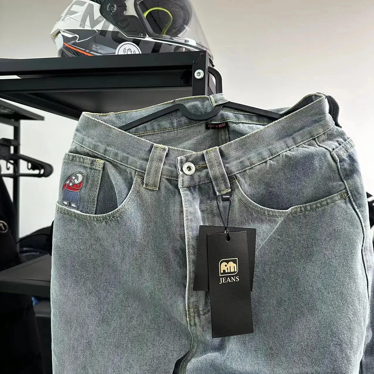 Borduurwerk Baggy Man Broek Y 2K Golf Jeans Voor Heren Denim Leisure Eenvoudige Cargo Broek Mujer Hot Men Broek