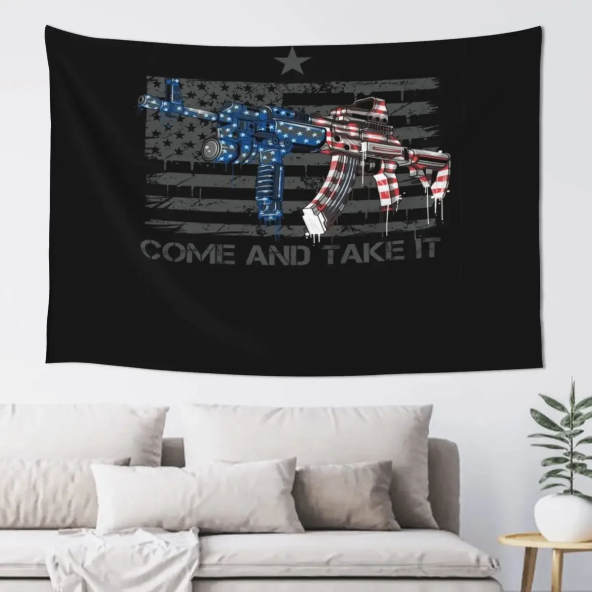 Come And Take It USA Flag Texas Vintage Freedom America Tapestry Wall Decoration Items Decoration For Rooms Tapestry