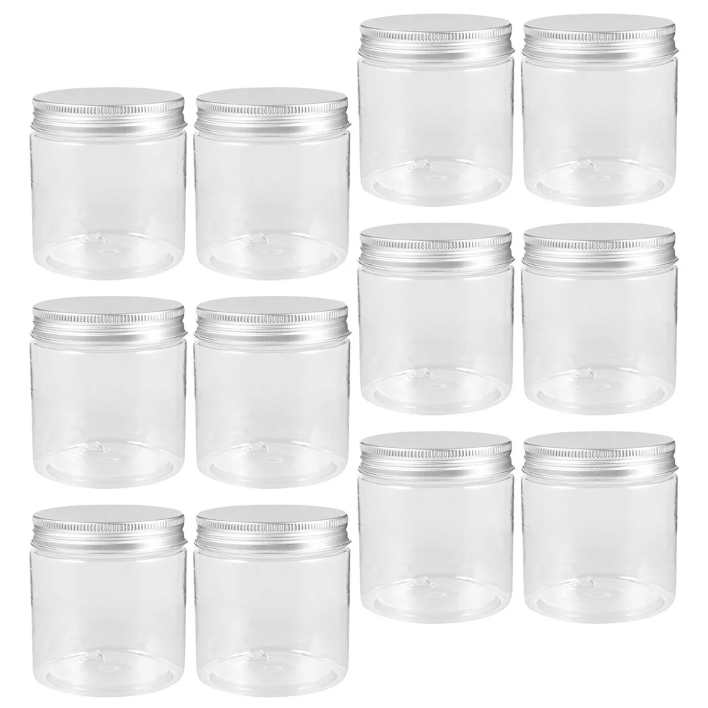 12 Pcs Multifunction Aluminum Lid Mason Jars Meal Prep Pet Plastic Portable