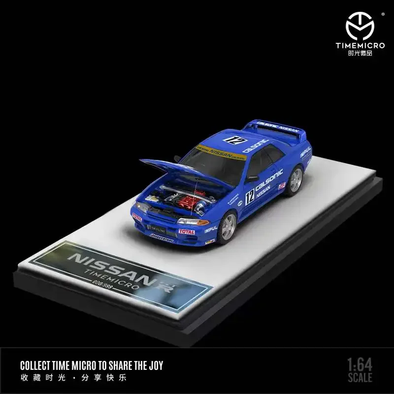 Time Micro 1:64  GTR R32 Calsonic Blue Diecast Model Car