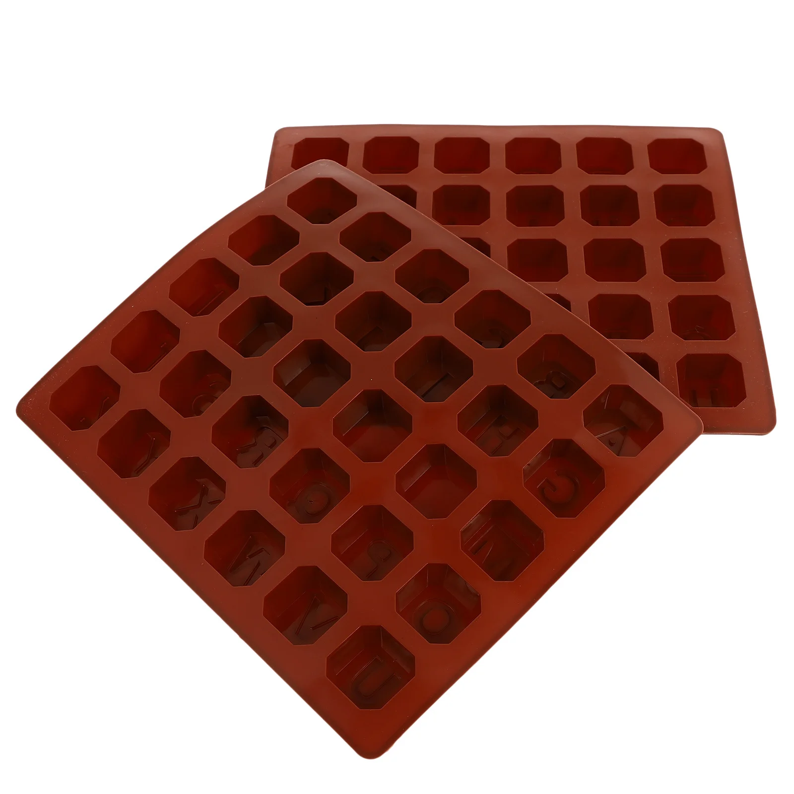 

2pcs Silicone Alphabet Cube Mold Reusable Smooth Non-Stick Diy Ice Making Tool For Kids Treats Ice Cube Tray Kitchen Bar