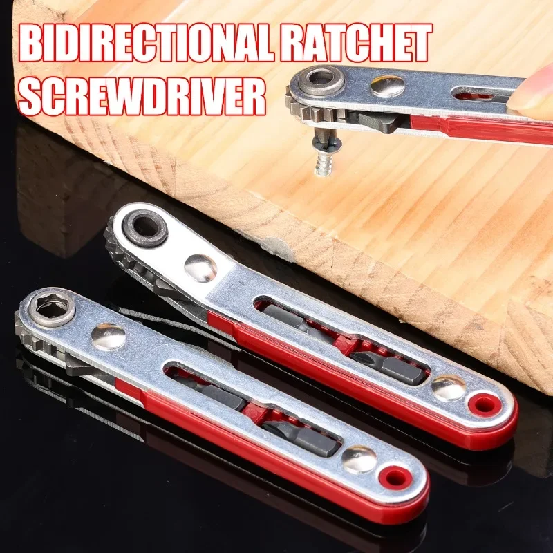 Mini Ratchet Wrench Hexagon Torx Bidirectional Control Screwdriver Drill Bit 1/4 Square Drive Sockets Screwdriver Drill Spanner