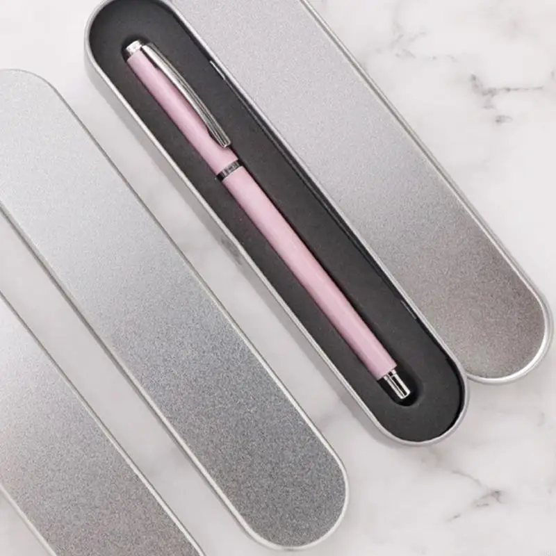 w89cブリキ型文房具ボックスメタルコンテナ噴水ペンケース空の缶コンテナ水彩ペンコンテナ金属鉛筆ボックス