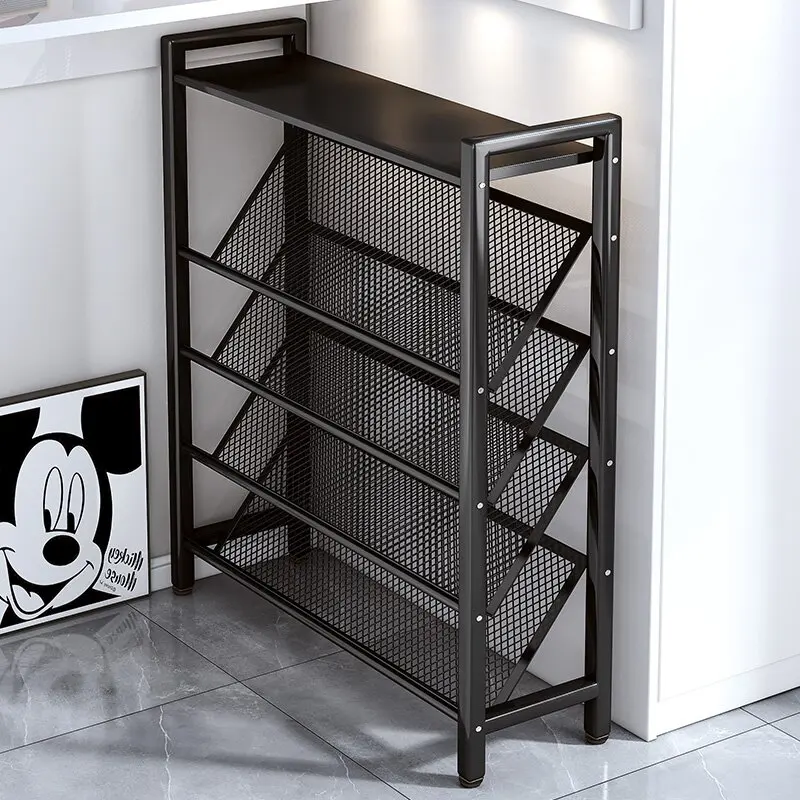 

Multi-layer Stainless Steel Shoe Rack - Narrow Space-saving Shoe Organizer for Home, Rental & Entryway