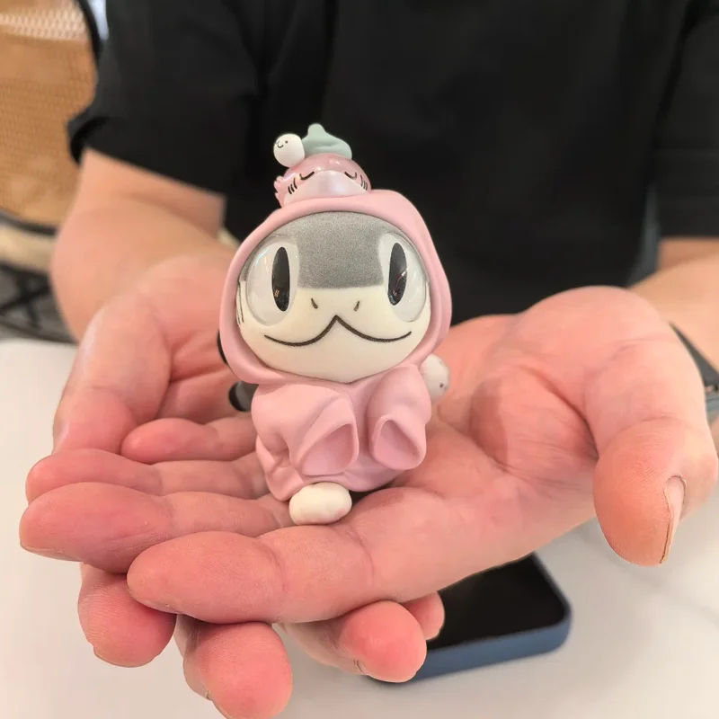Sharkitty série dos desenhos animados anime figura colecionável modelo mistério caixa cega kawaii decoração de mesa brinquedos da moda presente