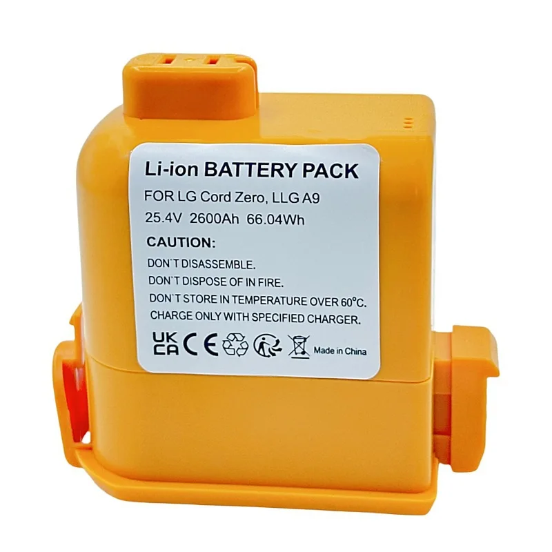 2600mAh 14.8V EAC63382208 Lithium Ion Battery for LG Cord Zero A9 A9S P9 A9K-CORE A9MAX A9T-Ultra A9K-PRO A9N A9M A9 Plus