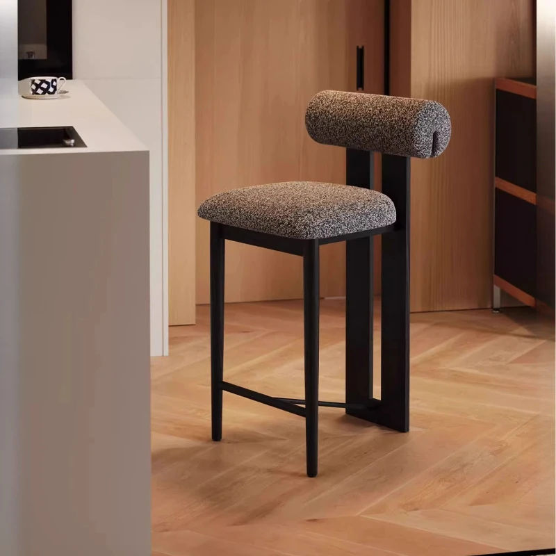 등받이 가죽 바 스툴 금속 독특한 스테인리스 스틸 바 스툴 등받이 주방 바 스툴 가구 럭셔리