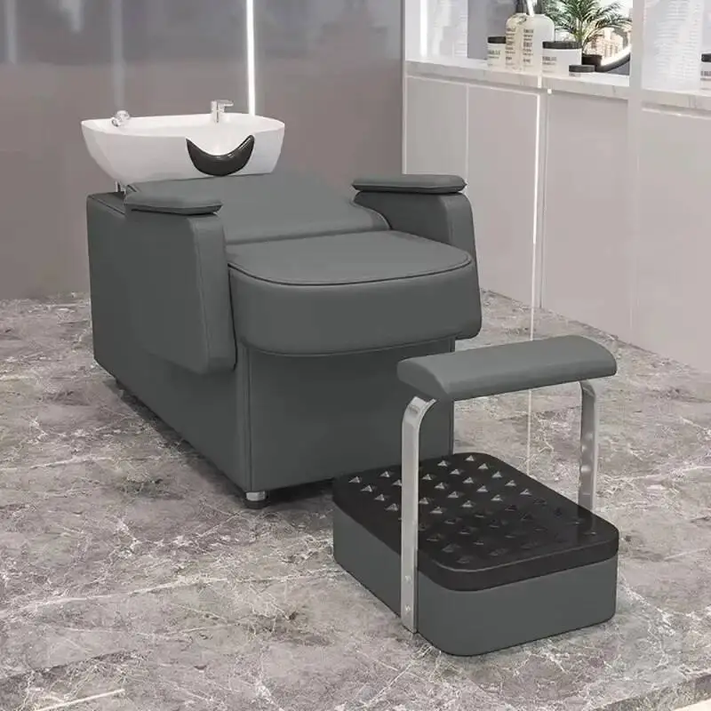 

Эргономичное современное массажное кресло-кровать для мытья головы, уникальное, роскошное, модное, изысканное, трендовое, для салонов красоты и парикмахерских.