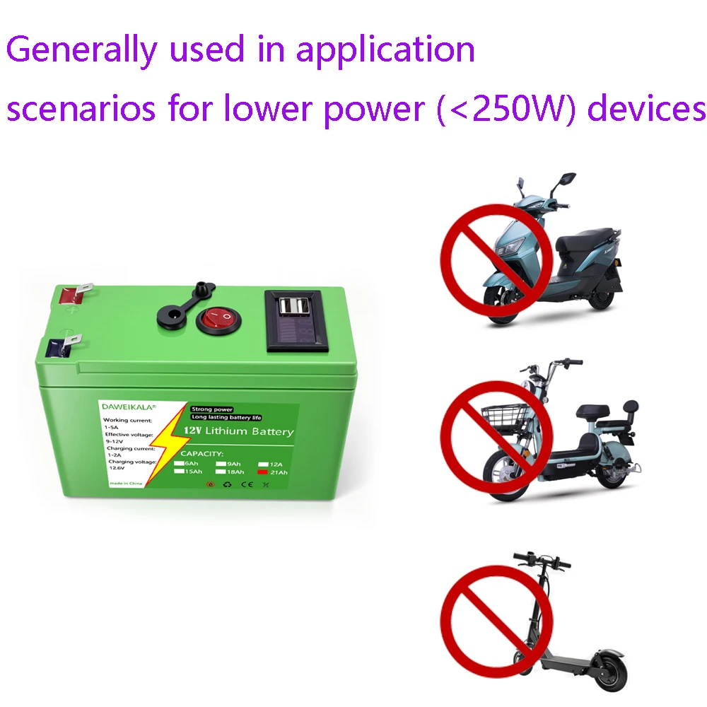 12V Battery 9Ah-21Ah 18650 Lithium Rechargeable Battery Pack for Sprayer Kid's Electric Toy Cars Audio Scale toy go-kart view 3