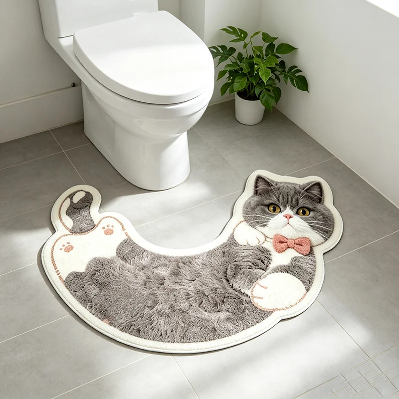 Fun Cartoon Cute Cat U‑Shaped - đánh giá và giá Home Bathroom Cleaning Machine