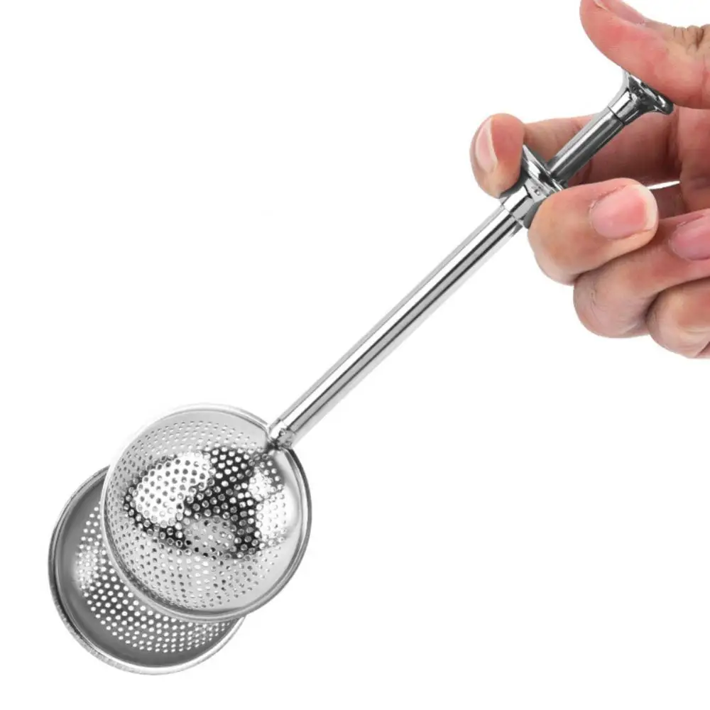 Stainless Steel Tea Infuser Strainer Sphere Mesh Tea Filter Teaware Metal Tea Bag Seive Diffuser Handle Teapot Tea Ball Strainer