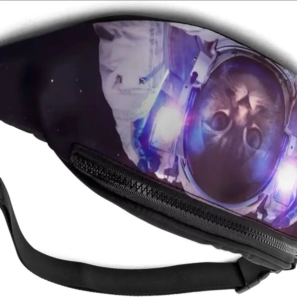 

Fashion Hip Bum Bag forOuter Space Waist Bag with Headphone Hole Belt Bag Adjustable Sling Pocket Fashion Hip Bum Bag for