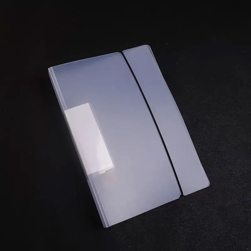 Transparent PP 3-Hole Loose-Leaf Notebook Case Ring Binder Planner Clip Notebook Shell File Cover Folder Office School Supplies
