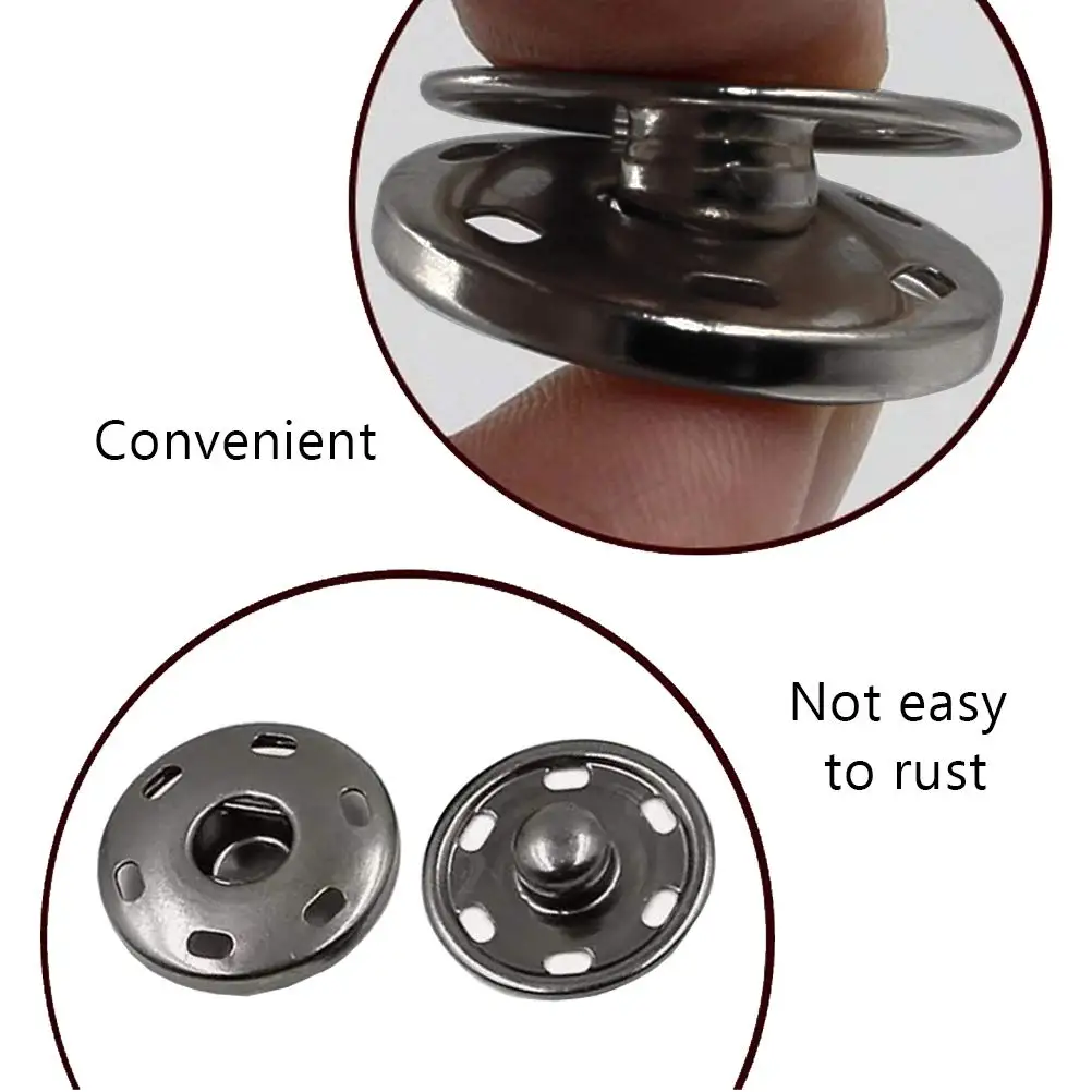 50 セット縫い付けスナップボタン、金属スナップファスナープレススタッドボタン縫製衣類 19 ミリメートル