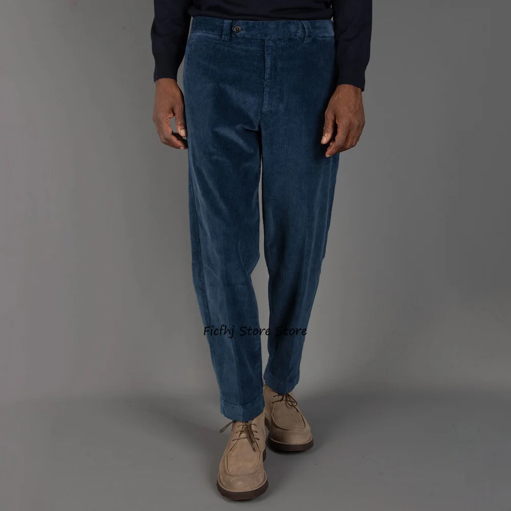 

Casual Pants for Man Trousers Straight Leg Classic Men's Pants Corduroy Fabric Slim Fit Work Trouser Tailoring Clothing