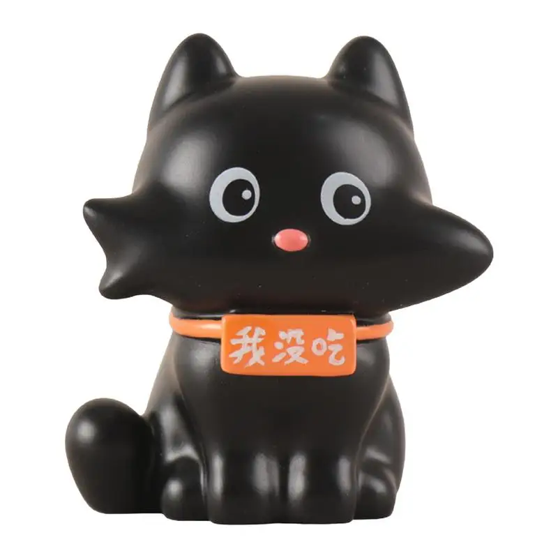 Black Cat Sculpture Cat Tabletop Decor Collectible Cat Display Decor Cartoon Cat Tabletop Decor Adorable For Kids Adults