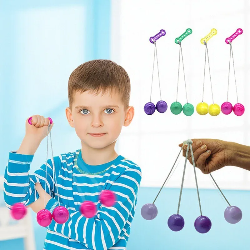 핸드 크랭크 충돌 공 장난감은 어린이 스포츠 공 손 실습 기술을 기르고 압력 소음을 저항하며 파티를 만듭니다.