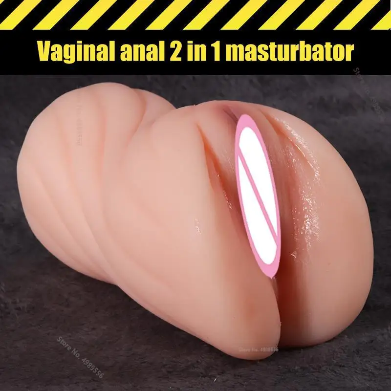 

Sex​ Tool for Men Supplies Silicone Pocket Pusssy Male Masturbation Double Channel Dual-Entrances Anal Aircraft Vaginal Pusssy