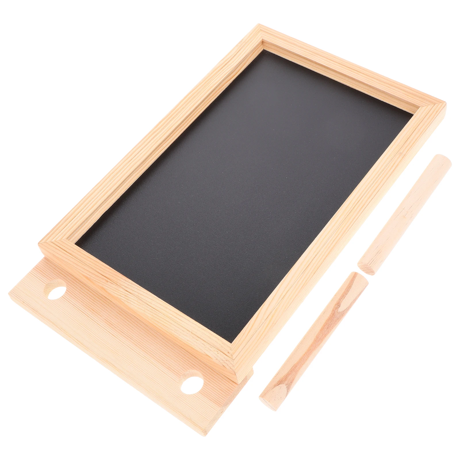 

Chalkboard Sign With Wooden Base Double Sided Small Blackboard For Menu Display Erasable Message Board Desk Decor Wood