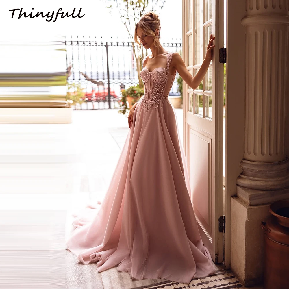 

Thinyfull A-line Tulle Prom Dress Sweetheart Sleeveless Appliques Evening Party Gowns 2025 Special Occasion Gown Customized ﻿