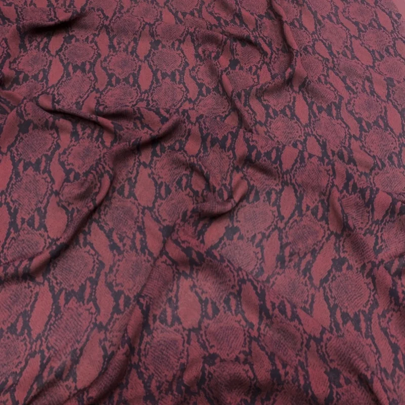 

1 метр 100% тутового шелка 16 мама Цзяньхун креп-шелковая ткань фиолетовый красный змея с принтом 140 см шириной 55 дюймов по дворам JX129