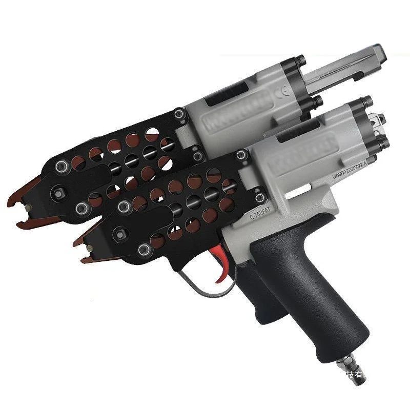 C-760FAT Type Gun Air Nail Pneumatic Cage Assembly Gun Tying Chicken and Rabbit Cage Grabbing Net Assembly C-Type Nail Gun