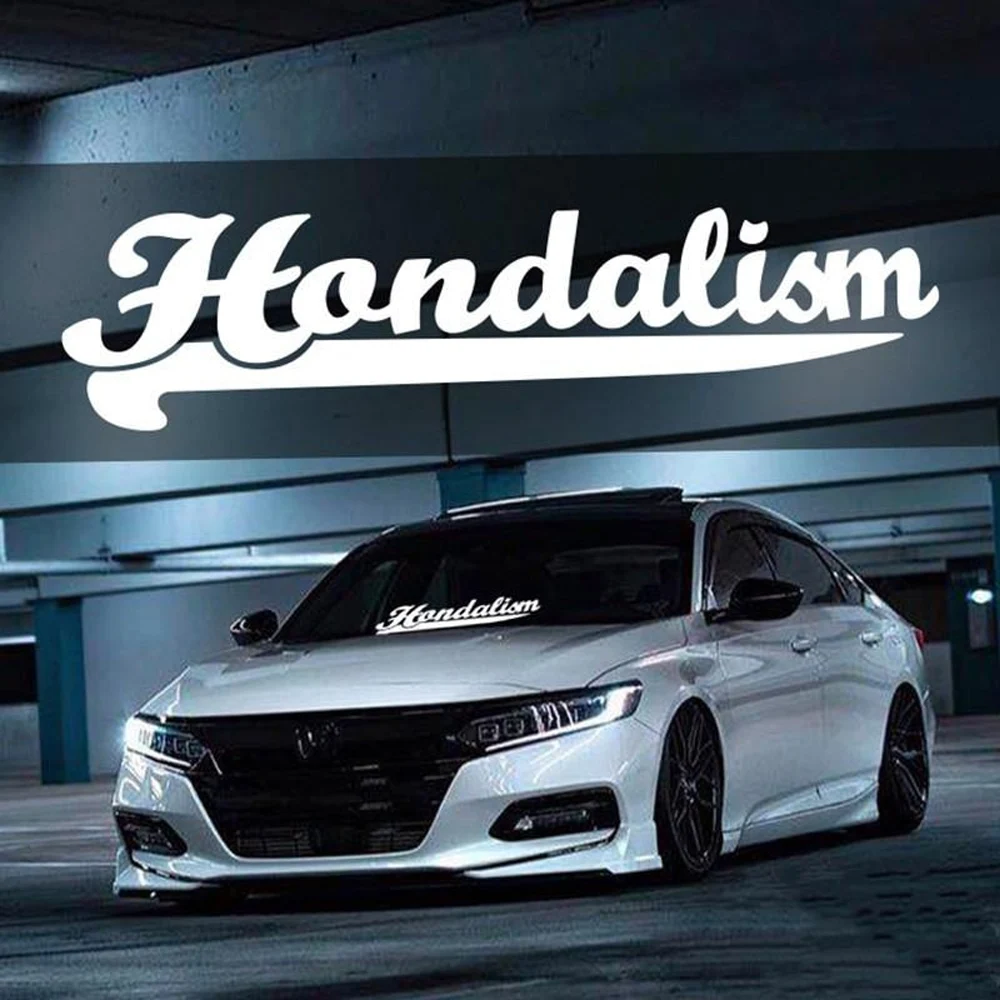 JDM Personalized Trend English Text Reflective Car Stickers Decor Front Rear Windshield Body Decals for Honda Civic Accord CRV