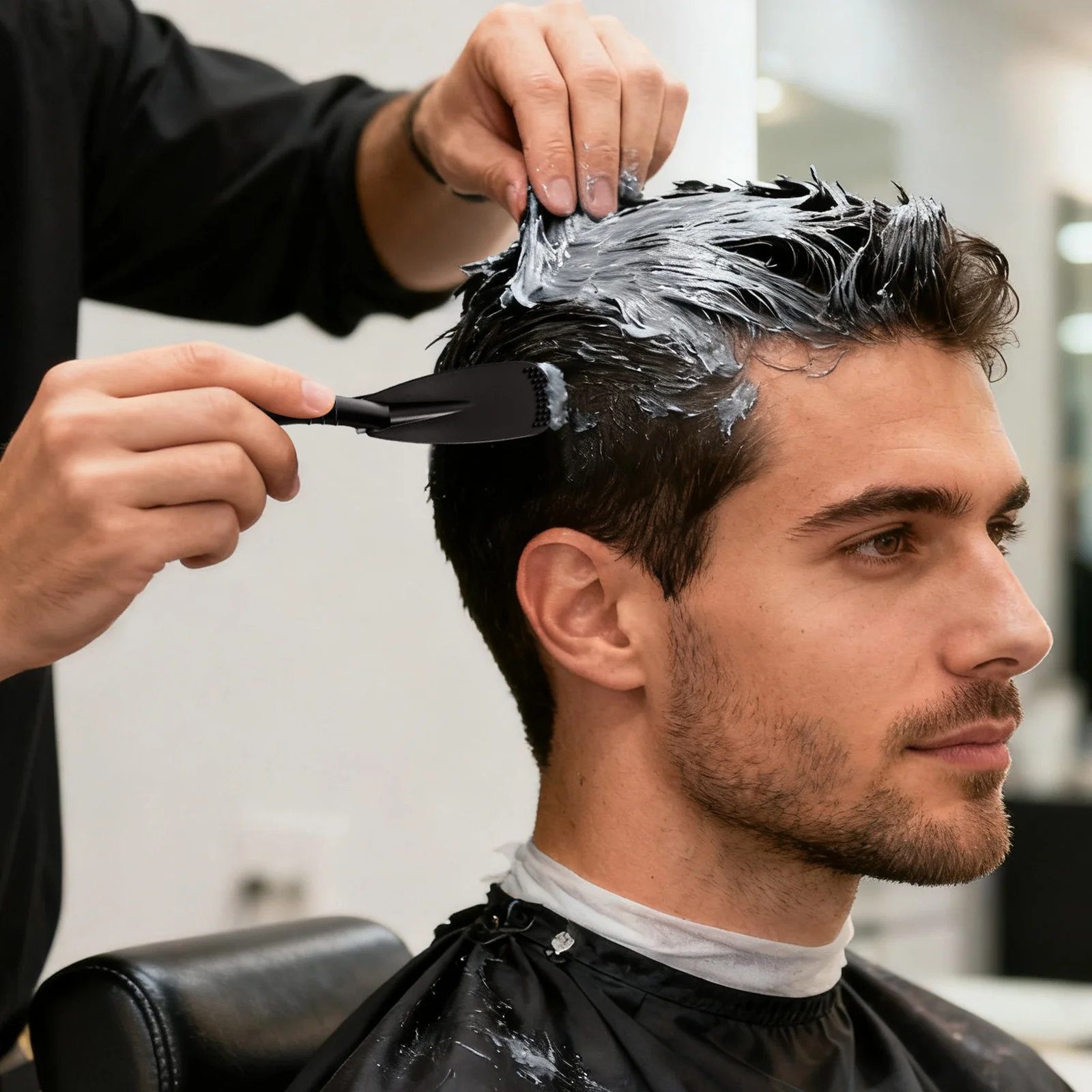 

6Pcs Hair Dye Comb Professional Salon Tool Reusable Washable Easy to Hold No Mess Hair Dye Coloring Tools