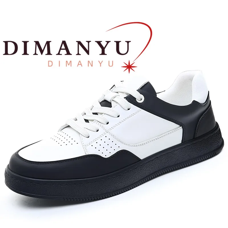 

DIMANYU Men's Genuine Leather Sneakers 2026 Fall New Fashion Men's Sneakers Shoes Platform Lace-up Casual Shoes For Men
