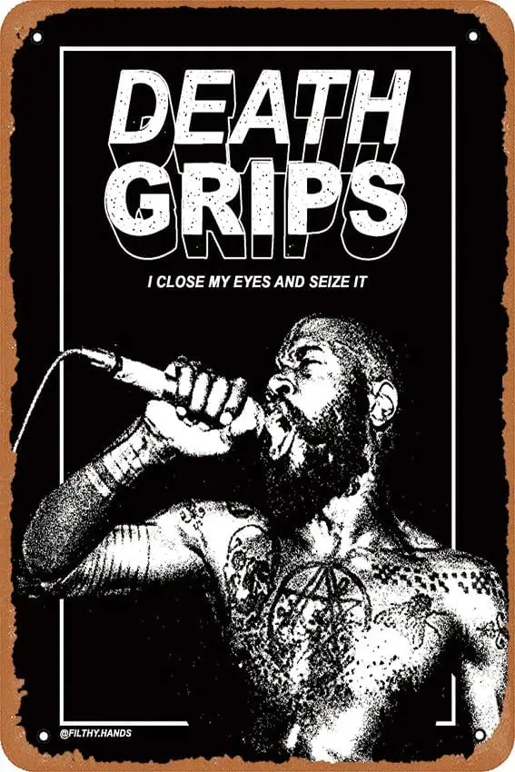 Death Grips MC RIDE Poster Retro Metal Tin Sign 8x12 Inch Home Bar Man Cave Vintage Wall Decor