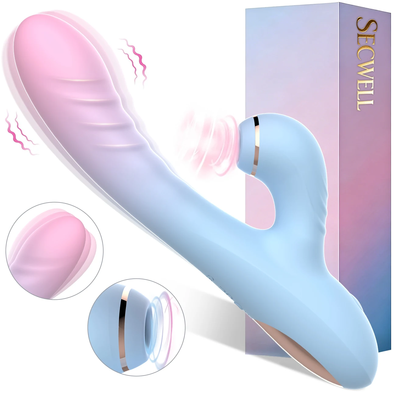 30751-356f5b.jpg 2 IN 1 Sucking Vacuum Stimulator Dildo Vibrator G Spot Clit Nipple Vaginal Massager Wearable Vibrator Adult Sex Toy for Women - Image 1