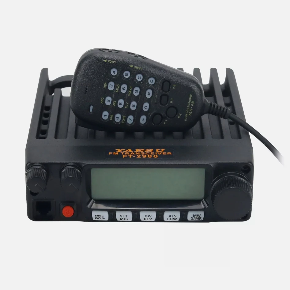 Yaesu FT-2980R VHF/UHF 80W CTCSS CB LCD Amateur Transceiver IPX6 Water Resistant 0-25km Range Vehicle Mobile Marine 2000-2500mAh 3