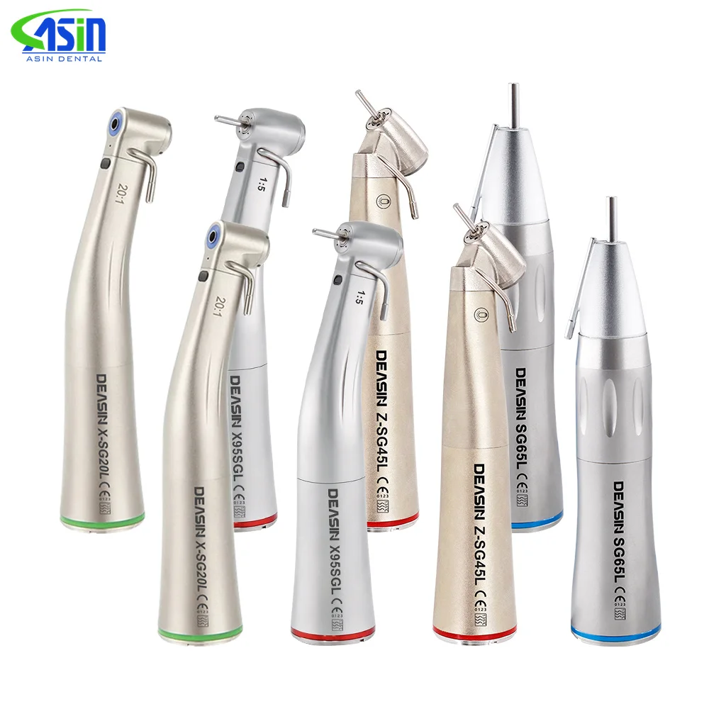 

Dental Surgical Fiber optic led Contra Angle handpiece straight with irrigation tube 1:5/20:1/1:4.2 with internal water spray